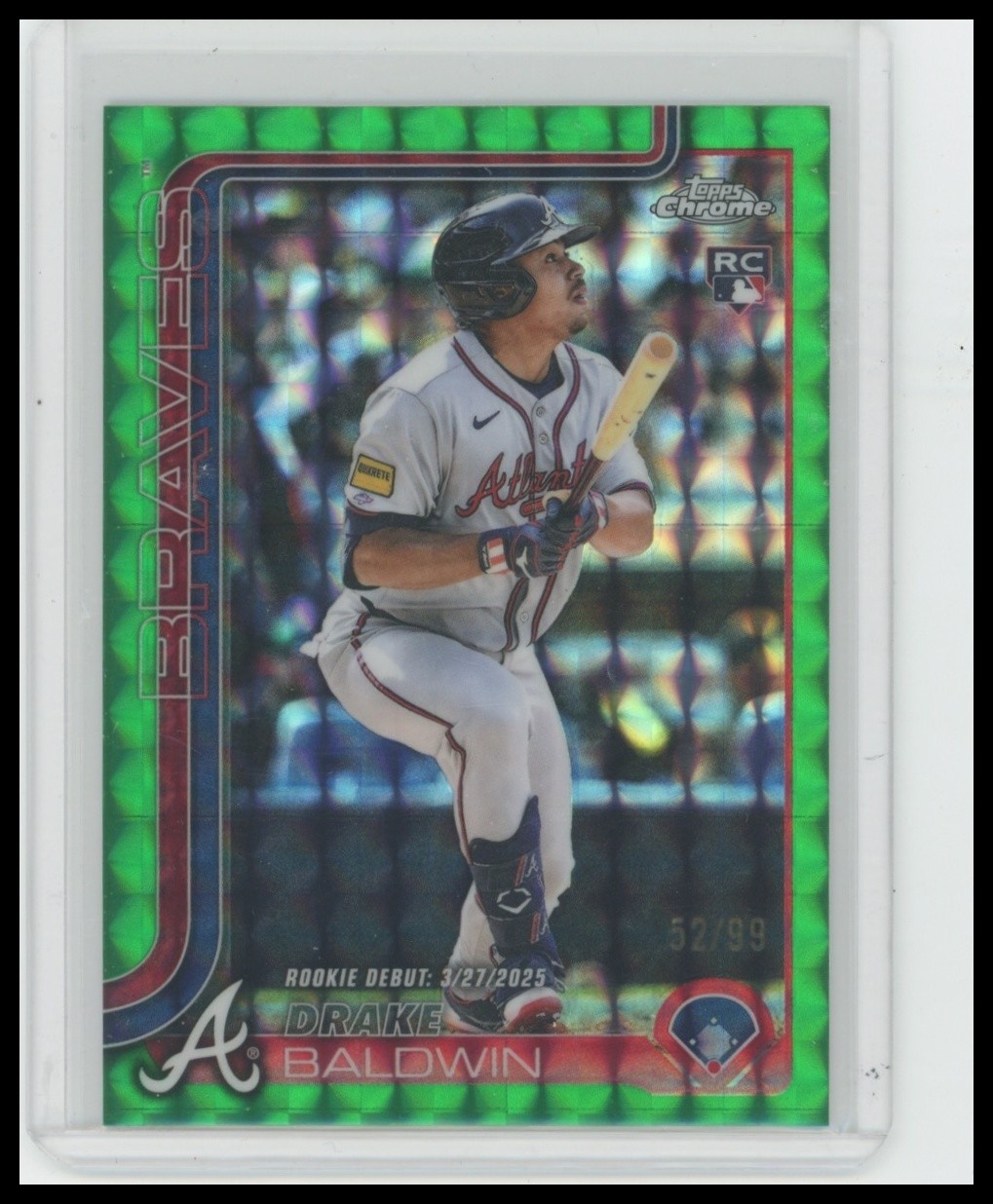2025 Topps Chrome Update Drake Baldwin Green Geometric Rookie /99 #USC88 Braves