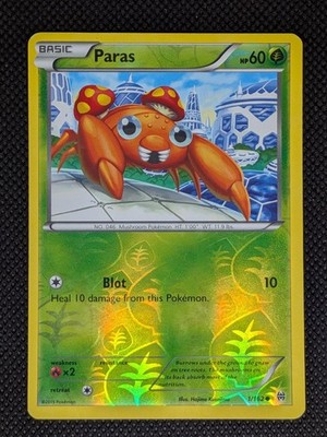 Paras 1/162 Common BREAKthrough Pokemon Reverse Holo Moderately Played