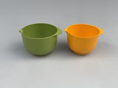 Vintage Rosti Mepal DENMARK Nesting Bowls Set of  2 Yellow and Green MCM
