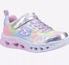 Skechers Flutter Heart Lights Simply Love Girls Light Up Trainers 13.5 Sneakers