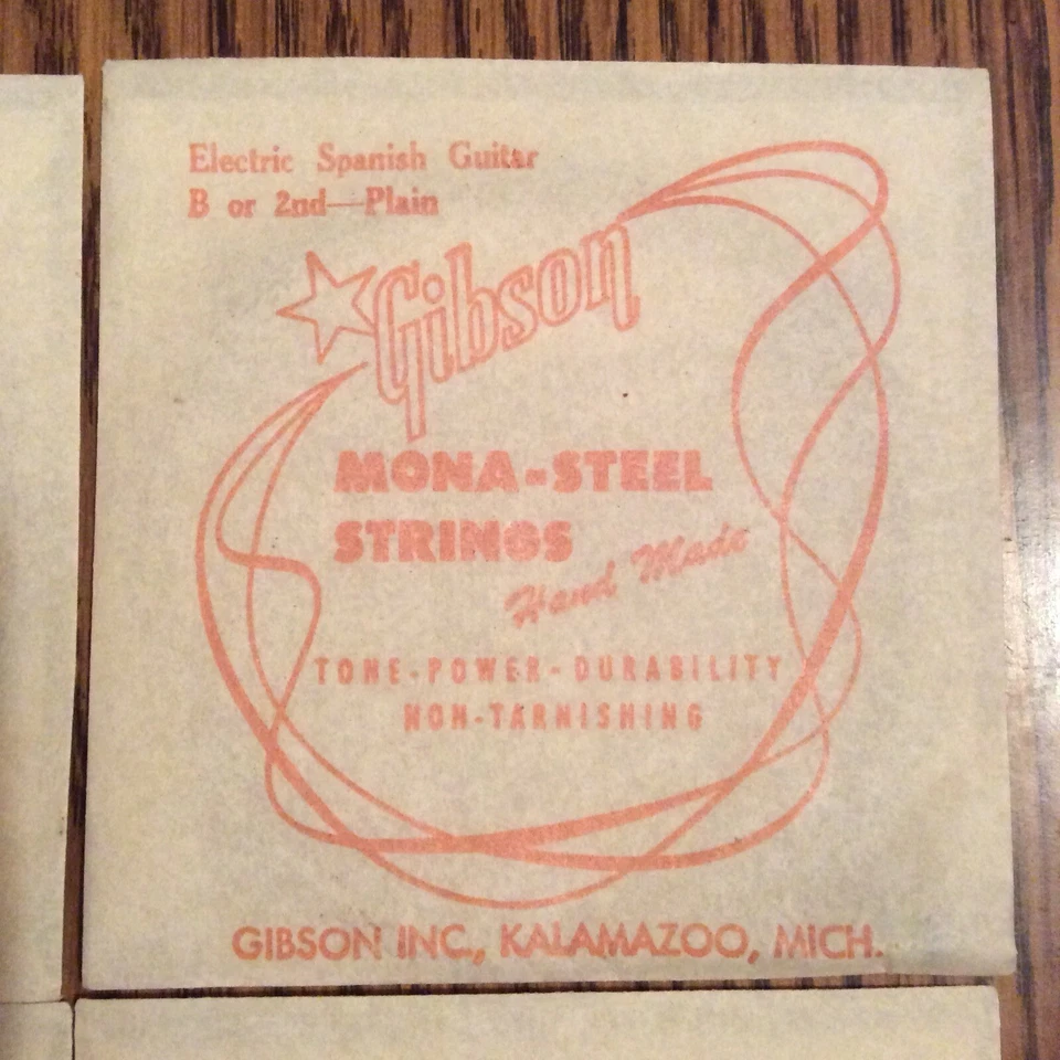 Vintage NOS Gibson Electric Spanish Guitar B Stings Lot Of 4 - Image 4 of 4