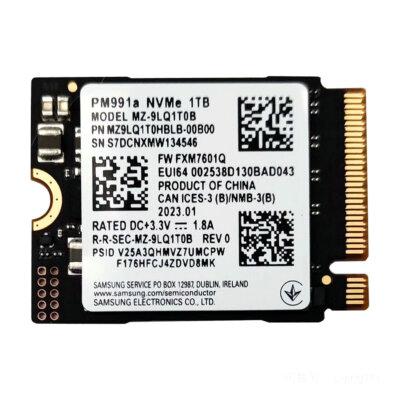 New Samsung PM991A 1TB 512GB 2230 Internal SSD, For Microsoft surface Steam Deck