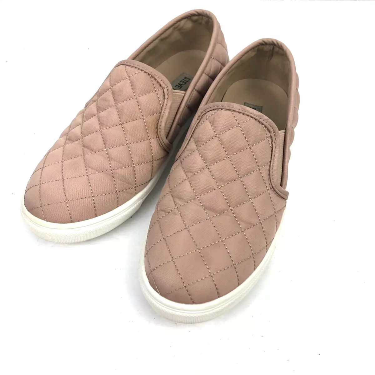 Steve Madden Women s Blush Pink Quilted Slip On Loafers Flats