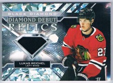 2022-23 BLACK DIAMOND DEBUT RELICS JERSEY LUKAS REICHEL CHICAGO BLACKHAWKS