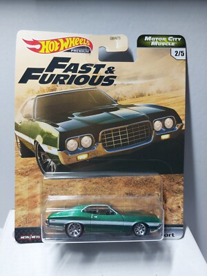 Hot Wheels 1/64   Fast And Furious , Motor City Muscle Ford Gran Torino Sport