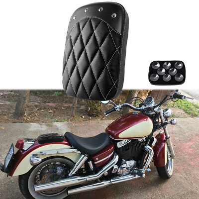 Rear Passenger Seat Pillion Pad 8 Suction Cup For Honda Shadow ACE VT 750 1100