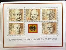 Briefmarkenblock &bdquo;Bundespr&auml;sidenten der BRD&ldquo; 1992 &ndash; postfrisch