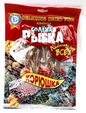 AV DELICIOUS DRY FISH ANCHOVY KORUSHKA VACUUM PACKED 90GR КОРЮШКА NO-GMO