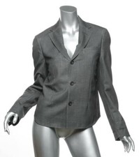 R13 Tucked Boyfriend Womens Grey Wool Blazer Jacket S New