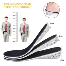 EVA Memory Foam Height Increase Insoles Invisible Shoe Lifts Inserts Elastic USA