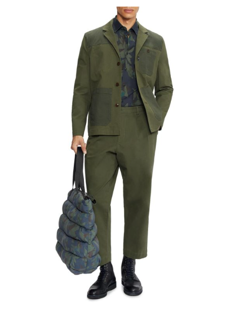 Ted Baker Skylai Men's Dark Green Khaki Tonal Colour Blocked