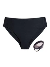 Diva Reusable Period Underwear & DivaDisc 1 Size w/ Leakproof Shield Black