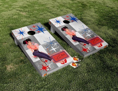Custom Logo, Sports, Any Design Cornhole Board Vinyl Wrap Skins Laminated Decals - Picture 2 of 12