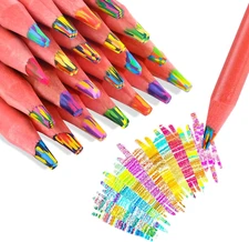 12 Colors Rainbow Pencils for Kids, 12 Pieces Rainbow Colored Pencil Art Present