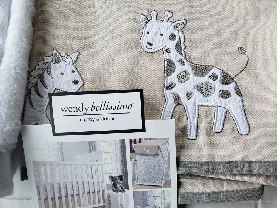 Little Safari 3 piezas. Juego de ropa de cama para cuna de Wendy Bellissimo Foto 3 de 4