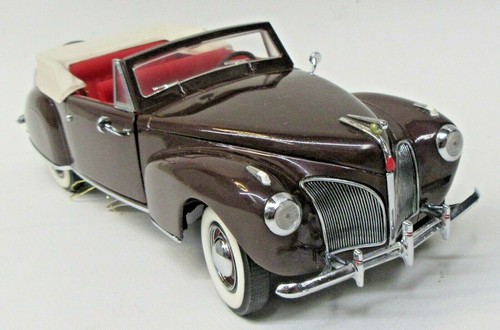 Franklin Mint 1941 LINCOLN CONTINENTAL maroon 1:24 diecast car Mint in Box - Picture 3 of 12