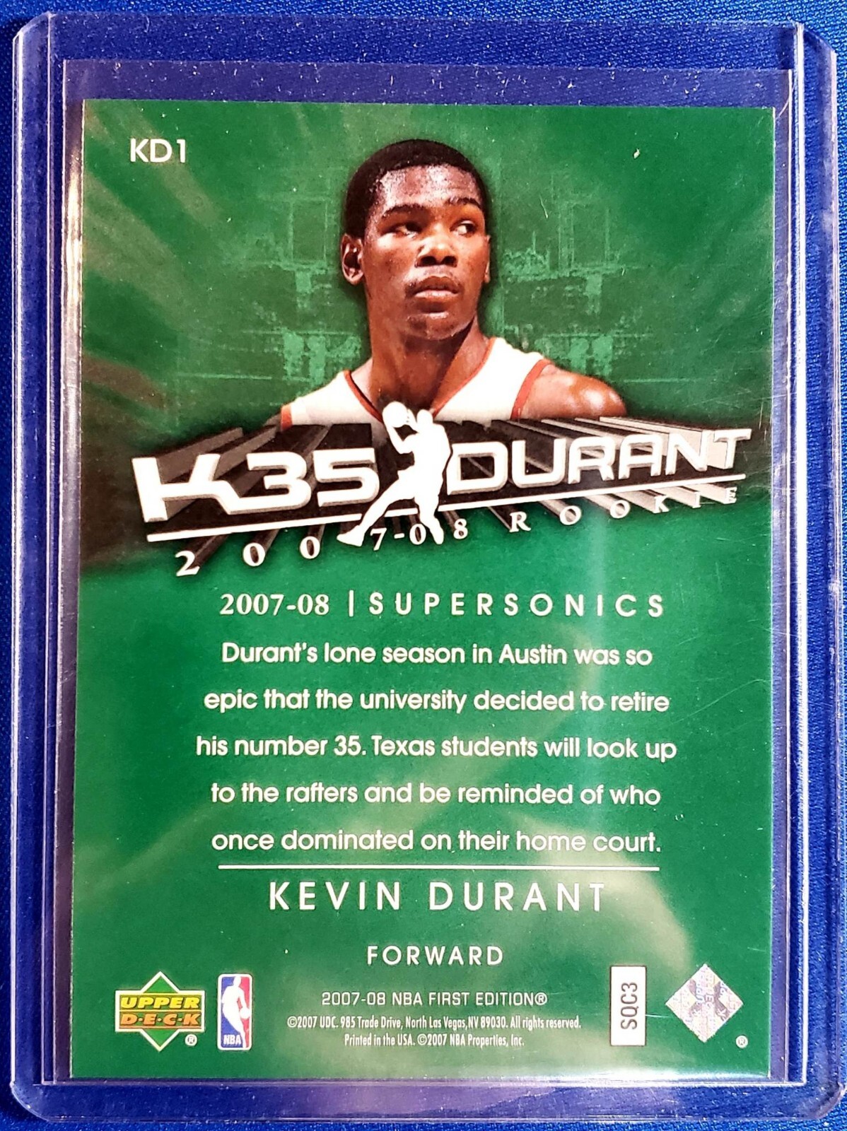 200708 Upper Deck First Edition Kevin Durant Kevin Durant Exclusive 