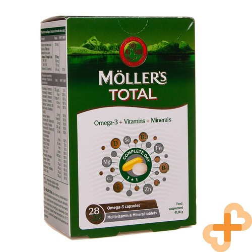 MOLLER'S Total Fish Oil Multivitaminico Multiminerale 28 Capsule Omega-3 Immu...