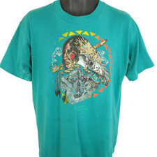 Vintage Native American Art T Shirt Mens Size Large 90s Albuquerque Made In USA