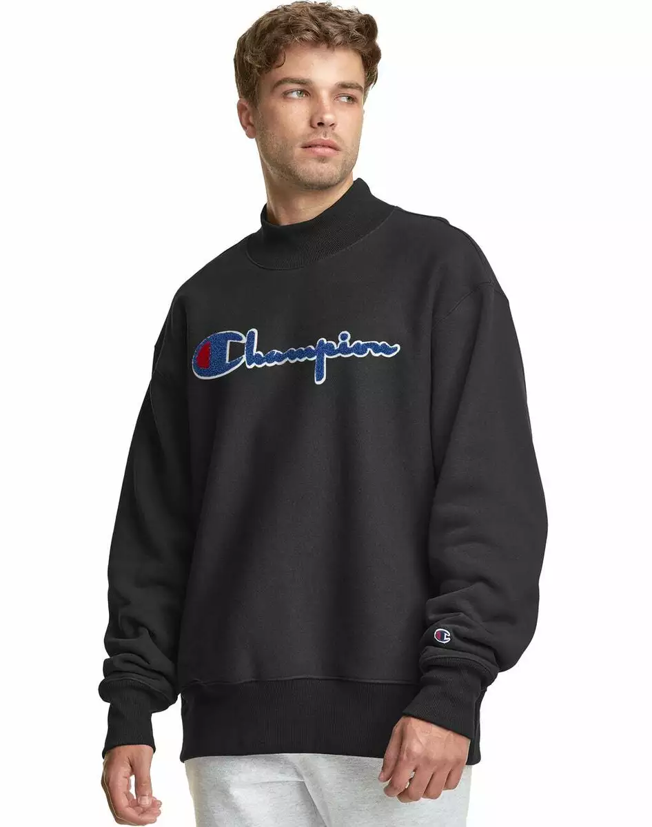 Champion Life Reverse Weave Mockneck Crew Sweatshirt Chenille