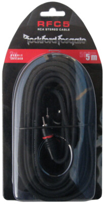 Cinchkabel ROCKFORD FOSGATE PRIME schwarz RFC5 Cinch Kabel hochwertig 5 Meter
