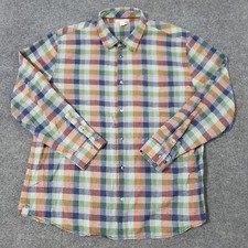 carbon 2 cobalt button up shirt men's XL plaid multicolor