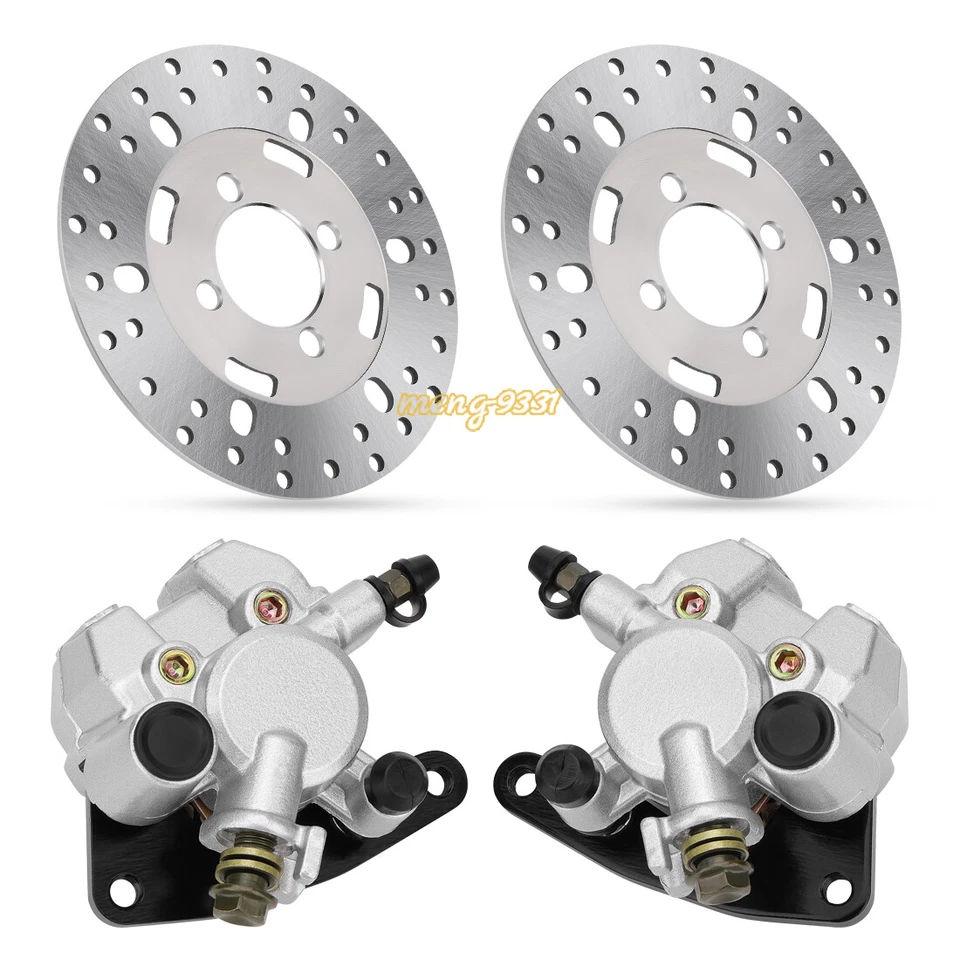 Front Brake Calipers W/Pads & Disc Rotors for Yamaha Big Bear 350 400 YFM350/400 - Изображение 2 из 4