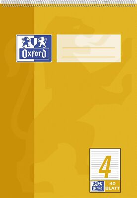 OXFORD 5400656 à 2,90 € - Oxford Bloc Scolaire A5 Avec En-tête à Spirale, Linéatur 4
