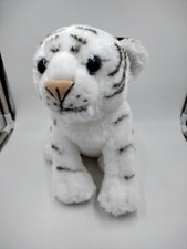 Wild Republic Baby White Tiger Cub Plush 12  Stuffed Animal Blue Eyes