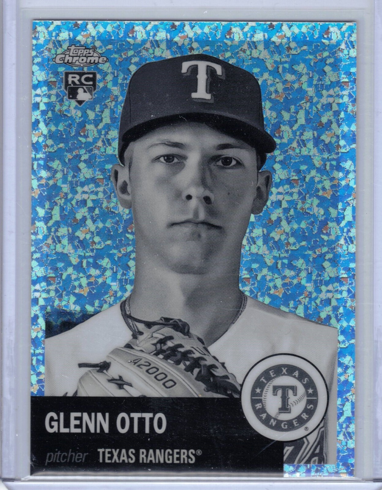 2022 Topps Chrome Platinum Anniversary Black & White Mini-Diamond Glenn Otto RC