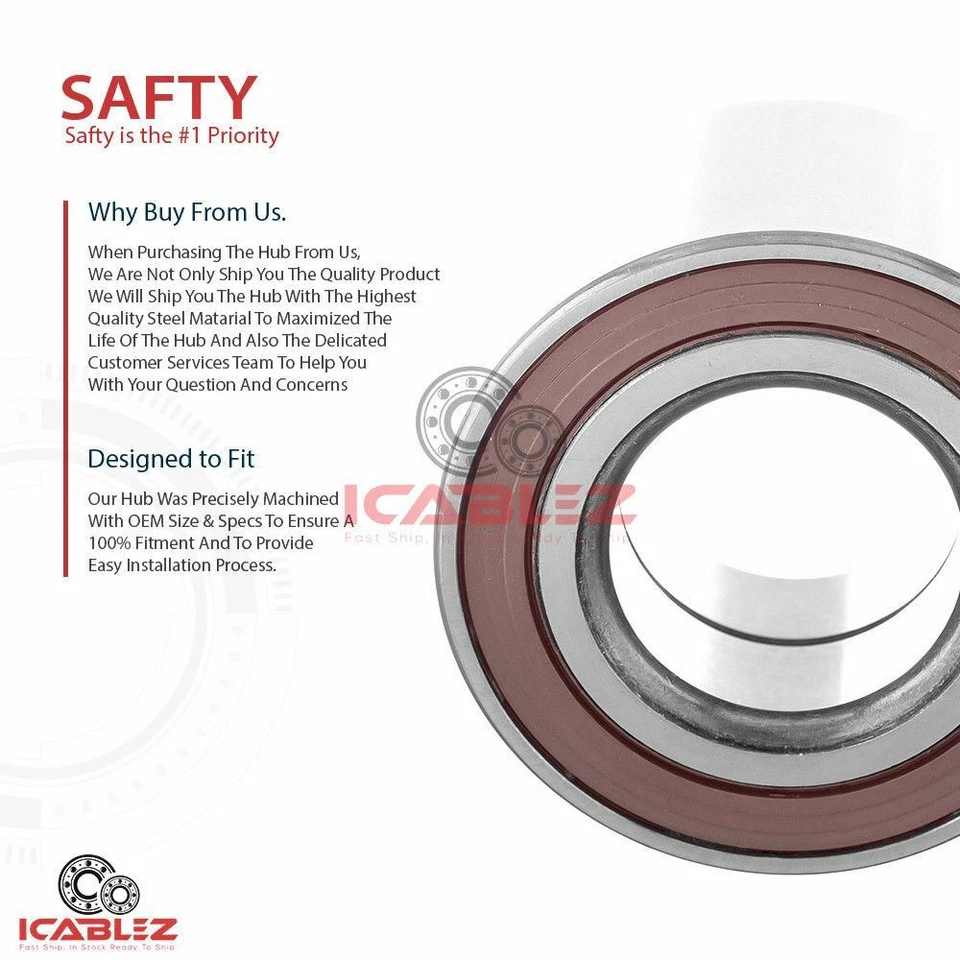 [INTERIOR DELANTERO (cantidad 2 piezas)] Repuesto de cojinete de rueda para Geo Storm 1992-1993 1,6 L Foto 4 de 4