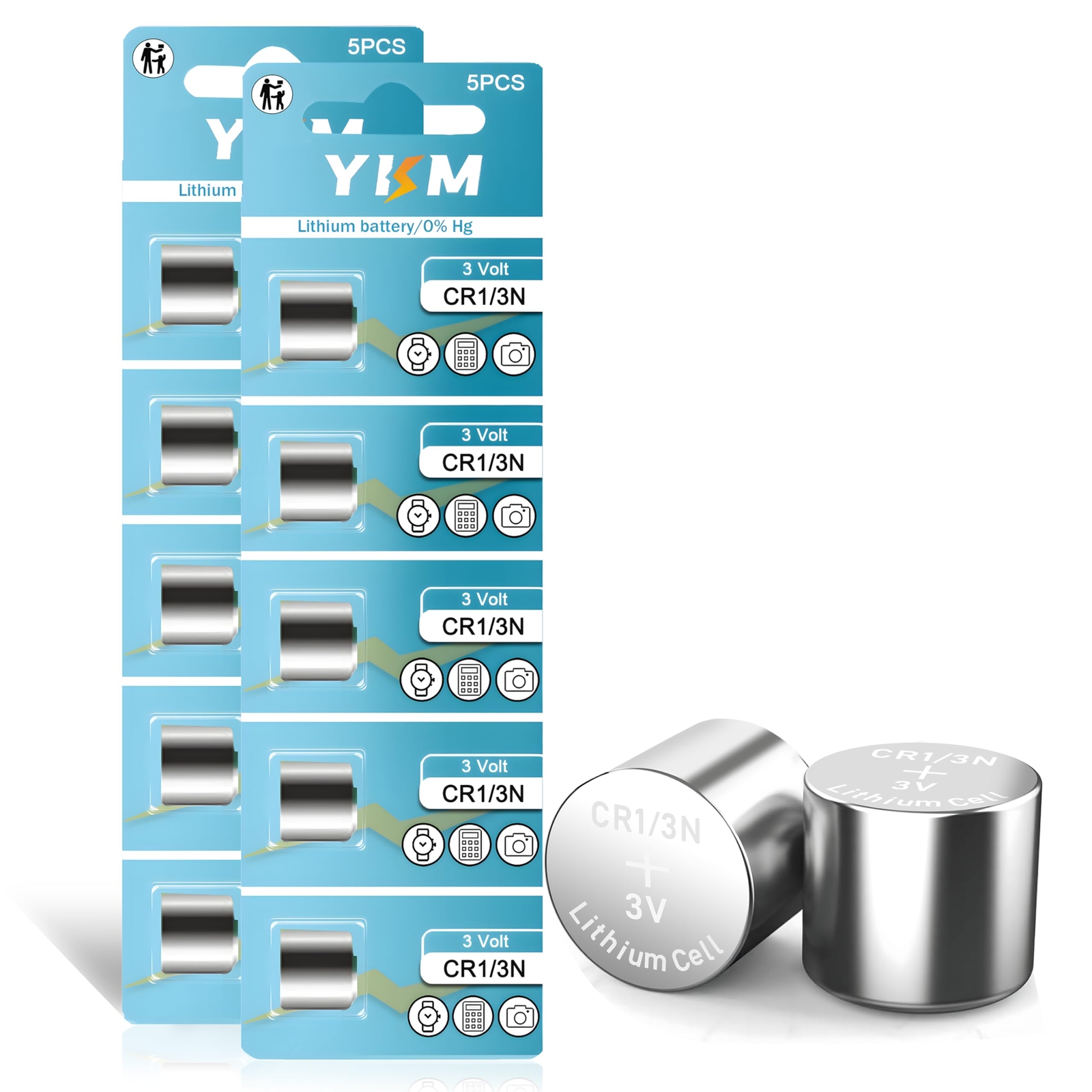 High Capacity 3V CR1/3N Lithium Battery DL1/3N 2L76 for Pistols Cameras