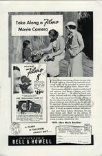 1939 Bell  Howell Filmo 8 Movie Camera Old PRINT MAGAZINE AD Wall Decor  4095 