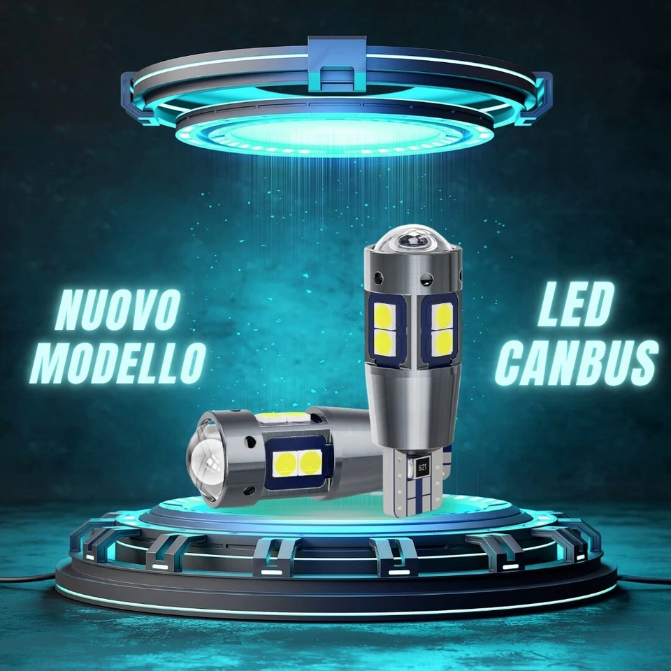 Luci Led Posizione+ Resistenze Canbus T10 W5W Per Fiat Panda 169 6500k No Errore Foto 3 de 4