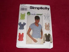 🌺 SIMPLICITY #8127 - LADIES ( 6 EASY STYLE ) DAY or EVENING TOP PATTERN 12-16FF