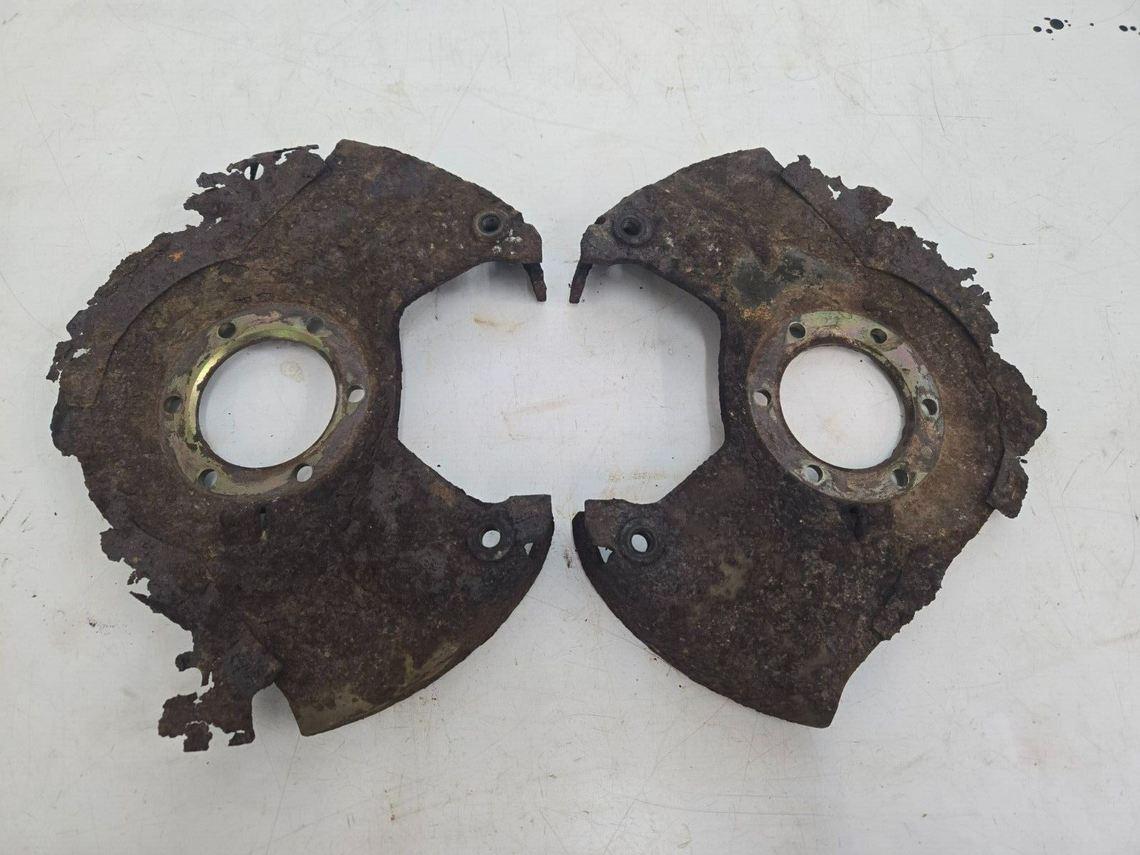 DISC BRAKE BACKING PLATES CHEVY GMC TRUCK 73-87 1/2 TON 6 LUG 10 BOLT ...