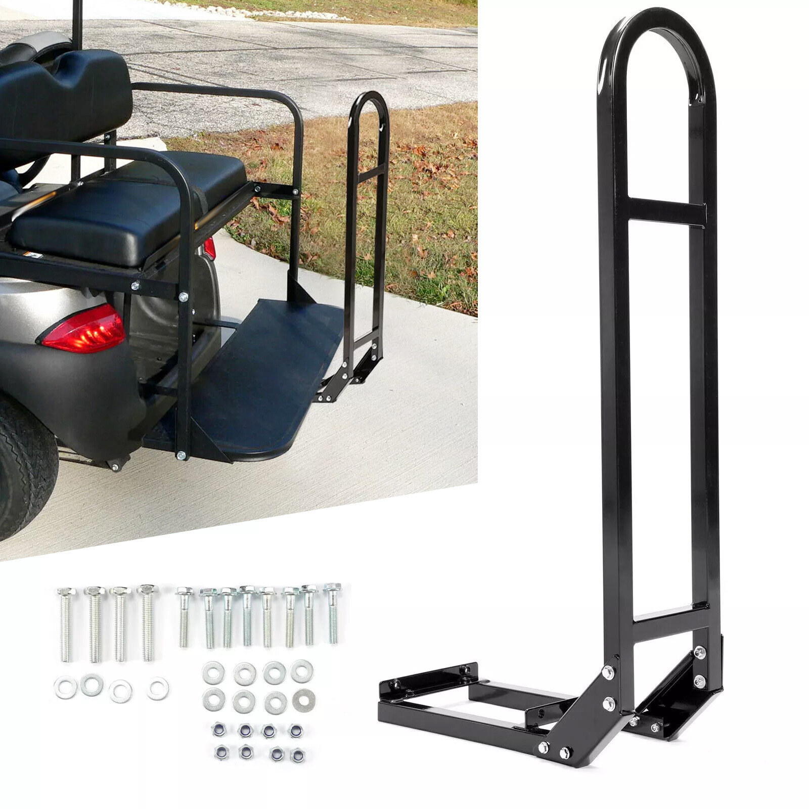 Cart Rear Seat Universal Safety Grab Bar Fit For Ezgo, Club Car, And Yamaha