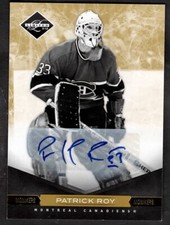 2011-12 Patrick Roy Panini Leaf Limited Hockey Monikers Auto /25 Canadiens #25