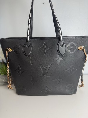 Louis Vuitton Neverfull MM Wild At Heart Black Monogram Empreinte
