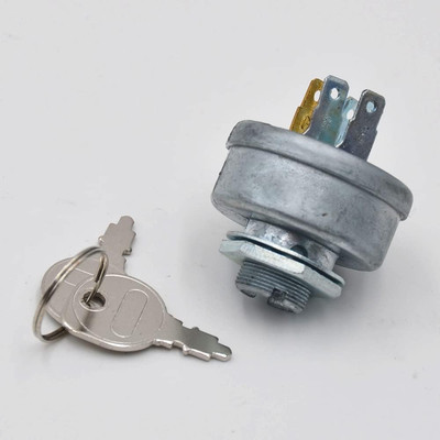 NC Craftsmen Riding Lawn Mower Ignition Switch with 3 Position 2 Keys Silver 