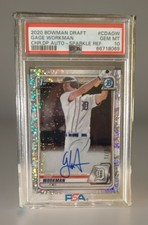 2020 Bowman Draft Gage Workman Sparkle Refractor Auto /71 PSA 10 Rookie