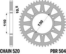 ERGAL HARD 48 TEETH CROWN FOR GAS GAS QUAD 450 2004 2005 STEP 520 504 48 LD