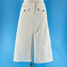 90s culottes ivory short wide leg pants 1990s vintage