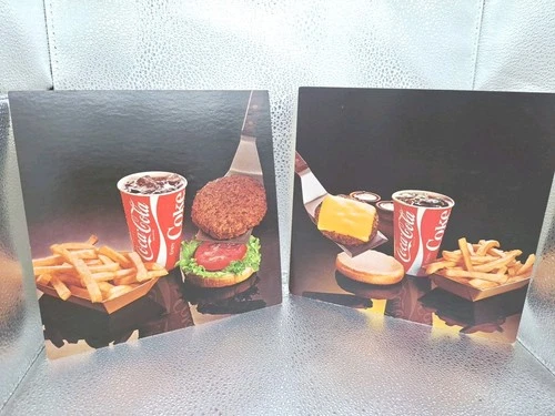 Vintage Coca Cola Restaurant Menu Display Thick Paper Displays 8 X 8