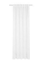 Sehlbach Tenda pronta per l'uso con fettuccia, Tessuto di lino, Bianco, 135 oj4N