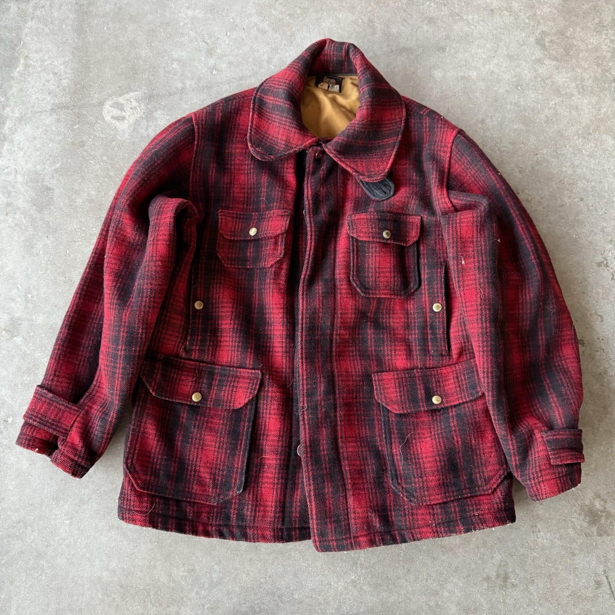 Vintage Woolrich Black- Label Wool Hunting Jacket 503 Red Vintage Woolrich Black- Label Wool Hunting Jacket 503 Red