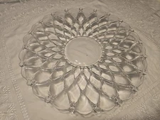 Wampum By Heisey Cake Or Torte Plate Diamond Quilted Design