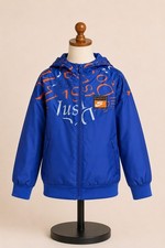 Nike NSW JDIY Windrunner Jacket Boys XS Blue Just Do It Full Zip