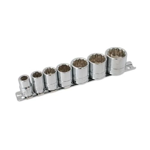 Laser Tools Whitworth Socket Set 3/8"D Bi Hex 12pt Satin Finish 7pc 3474 - Image 1 of 1