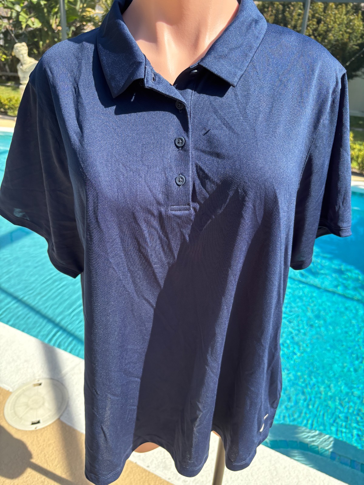 Nike Blue Dri Fit Golf Top POLO SHIRT Womens Size 1X